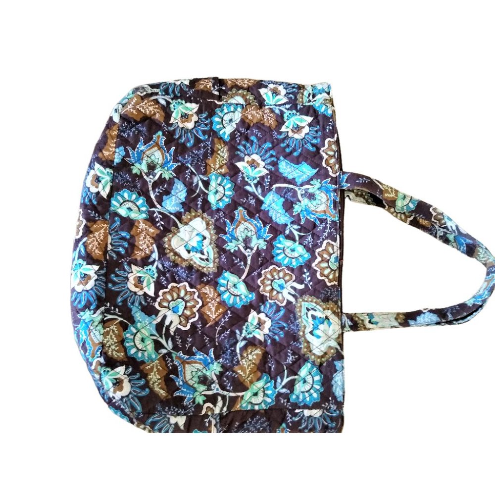 fabric handbag, blue and green fabric purse